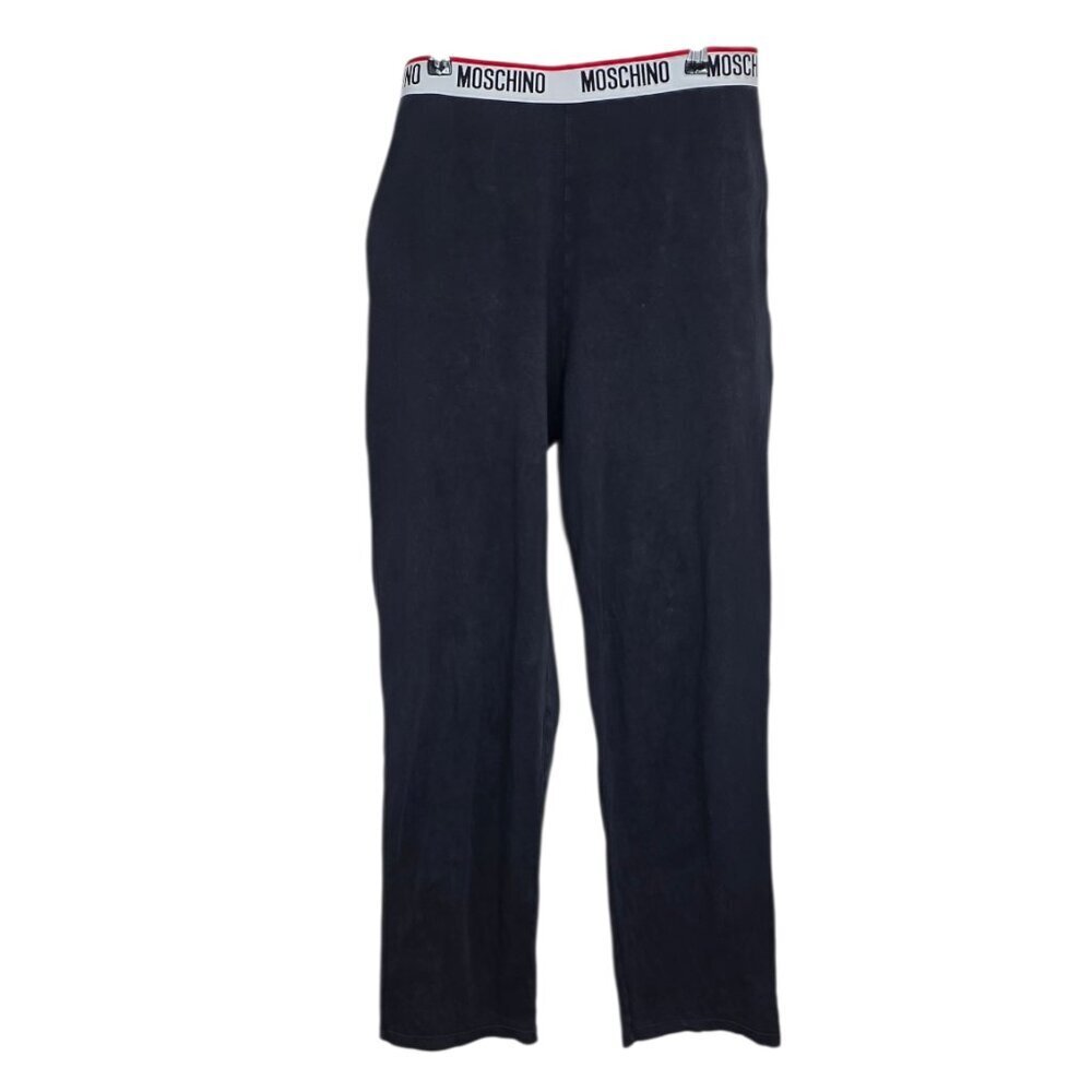 Moschino Men's Sleepwear Pants, Loungewear, Black, Pull On, Elastic Waist, M